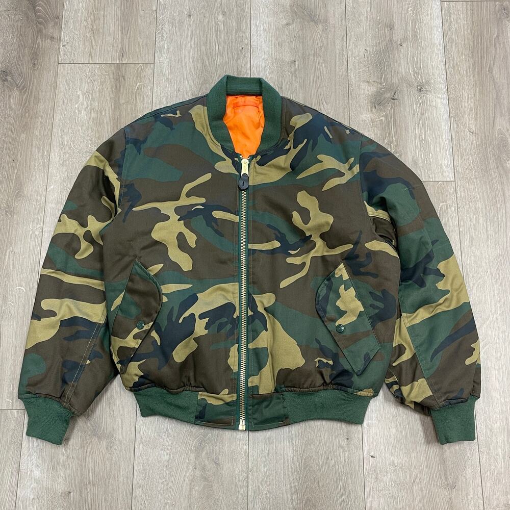 ALYX SS18 Halcyon Blvd MA-1 camo pilot bomber jacket size Small S B19